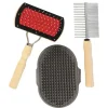 3 Brosses pour Animaux avec Poignées Bois d’Érable Naturel* Clearance