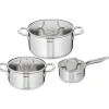 3 casseroles 3 couvercles H816S6 Infinite Ø 16, 18 et 24 cm*Tefal Online