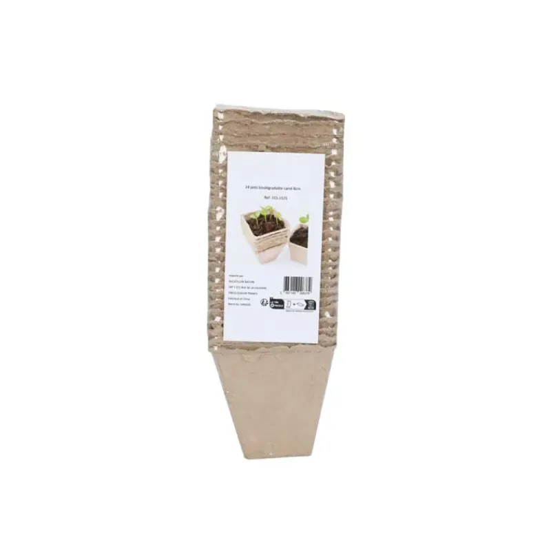 24 Pots Biodégradables Carrés 8 cm pour Semis* Online