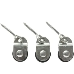 3 poulies à vis articulée, axe central 2mm* Discount