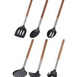 6 ustensiles de cuisine avec support pot* Discount