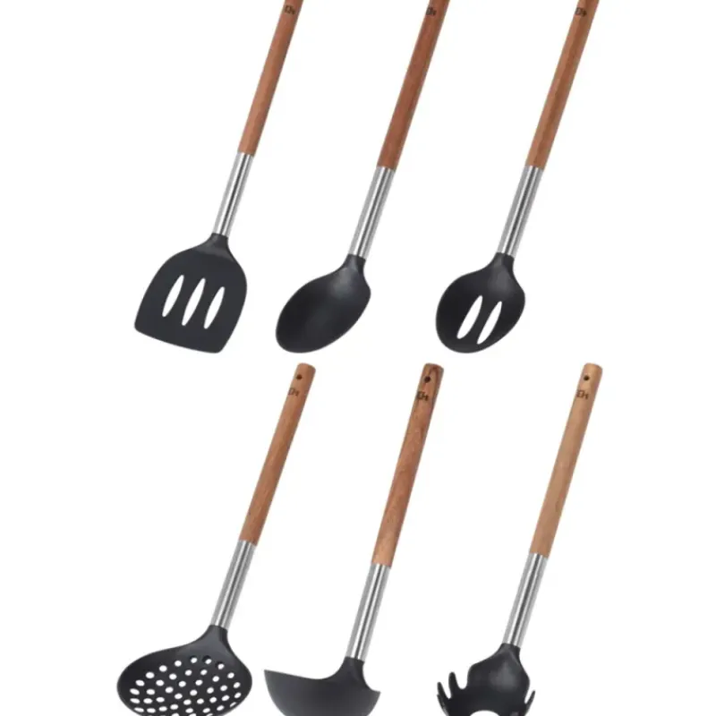 6 ustensiles de cuisine avec support pot* Discount