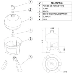 Abreuvoir à siphon sur pieds 20 Litres*GAUN Hot