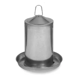 Abreuvoir Poules à Double Paroi en Tôle Galvanisée de 4 L*GAUN Best