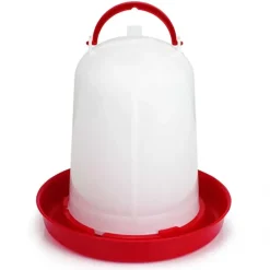 Abreuvoir siphoïde pour volailles 8L - Rouge et blanc*GAUN Discount