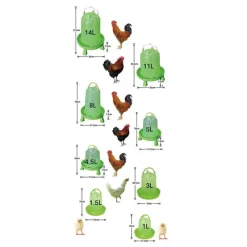 Abreuvoir sur pied avec poignée 5L pour volailles - Vert* Outlet