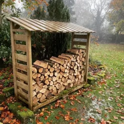 Abri bûches en bois 1,8 stères 170 x 46 x 182 cm* Clearance