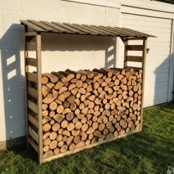 Abri bûches en bois 1,8 stères 170 x 46 x 182 cm* Clearance