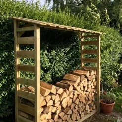 Abri bûches en bois 1,8 stères 170 x 46 x 182 cm* Clearance