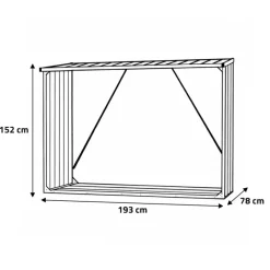 Abri Bûches Métal 2,6 Stères pour Bûches de 50 cm*