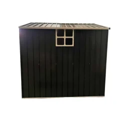 Abri de jardin Argence en acier avec carport - 2 Portes coulissantes 1,28m²*