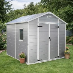 Abri de jardin Lys en plastique hauteur 222 cm - 2 portes 4,18m²* Best