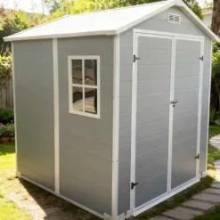 Abri de jardin Lys en plastique hauteur 212,5 cm- 2 portes 2,97m²* Hot