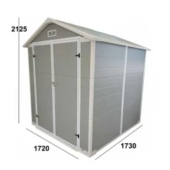 Abri de jardin Lys en plastique hauteur 212,5 cm- 2 portes 2,97m²* Hot