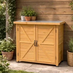 Abri de jardin Sambre en bois Hauteur 93 cm - 2 portes 0,36m²*