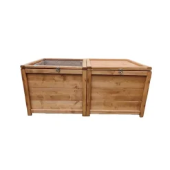 Abris poussins en bois 2 compartiments 83 x 49 x 36 cm* Hot