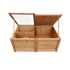 Abris poussins en bois 2 compartiments 83 x 49 x 36 cm* Hot
