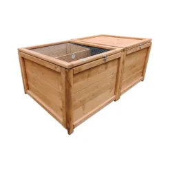 Abris poussins en bois 2 compartiments 83 x 49 x 36 cm* Hot