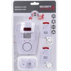 Alarme détecteur 125x90x70mm + 2 télécommandes - 4 piles AA* Best