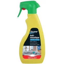 Anti-moustiques spécial textile pulvérisateur 7 jours 500ml*Décamp New