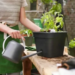 Bac de culture carré ® 30x25x30cm avec couvercle aéré - Noir*Elho Sale