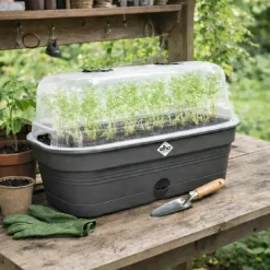 Bac de culture rectangle ® 32x13x18cm avec couvercle serre et aération*Elho Discount