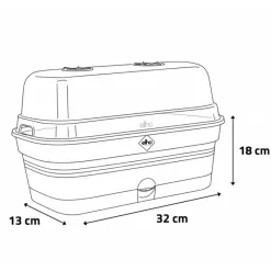 Bac de culture rectangle ® 32x13x18cm avec couvercle serre et aération*Elho Discount