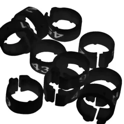 Bagues Spécial Pigeon Marquage Laser Indélébile numérotées 1-25 Noir*