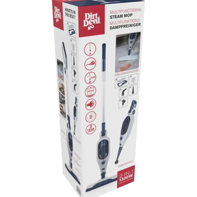 Balai vapeur 2-en-1 nettoyeur à vapeur 1300W*Dirt Devil Outlet