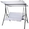 Balancelle d'extérieur 3 places noire et blanche avec toit ajustable* Online