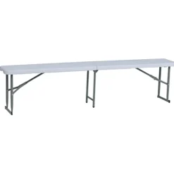 Banc de jardin pliable blanc 180 X 27 X 43 cm 3 personnes* New