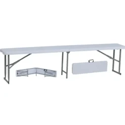 Banc de jardin pliable blanc 180 X 27 X 43 cm 3 personnes* New