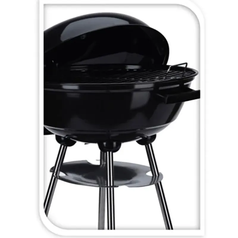 Barbecue mobile Ø46 cm avec roues - Grille chromée et bol émaillé* Discount