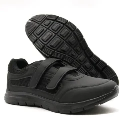 Baskets à scratches synthétique noires 40 à 46* Outlet