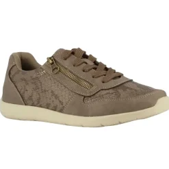 Baskets beige à lacets et zip latéral du 37 au 41* Clearance