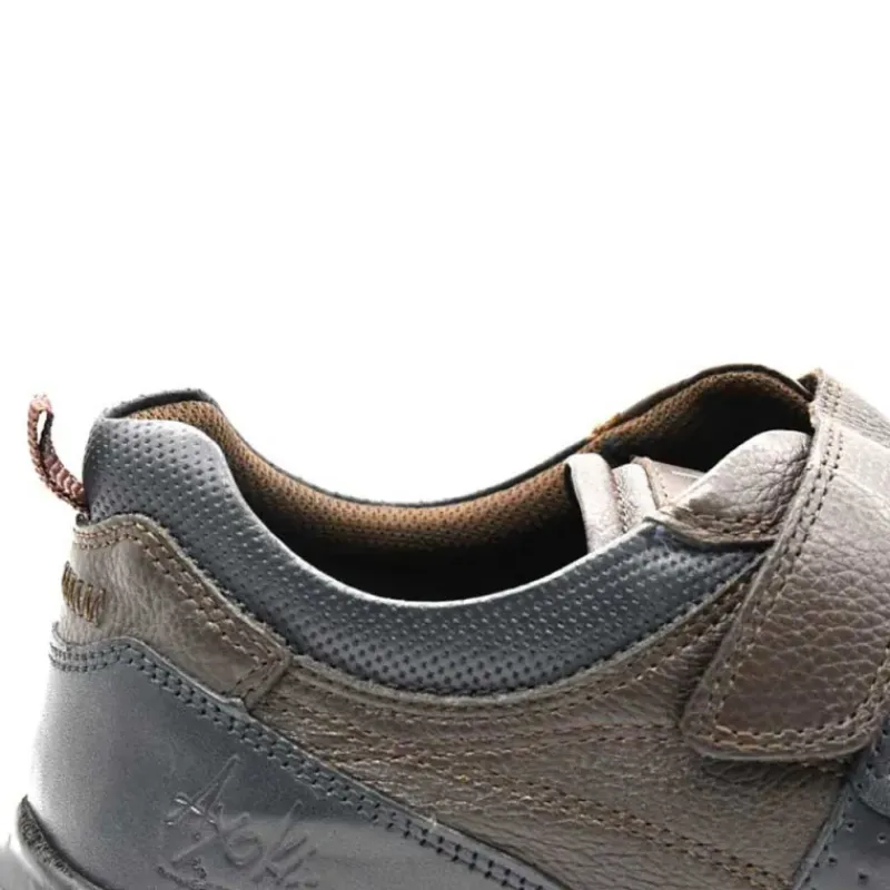 Baskets cuir scratch double velcro Strech semelle PVC*Ayoka Discount