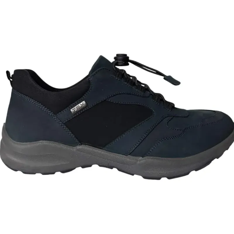 Baskets Duru cuir bleu marine imperméables fermeture élastique*Ayoka Outlet