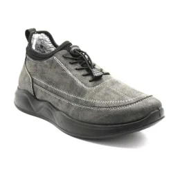 Baskets fourrées effet peau de pêche gris 40 à 46* Best