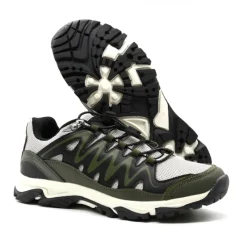 Baskets mixtes en textile et PU kaki noir beige 36 à 46* New