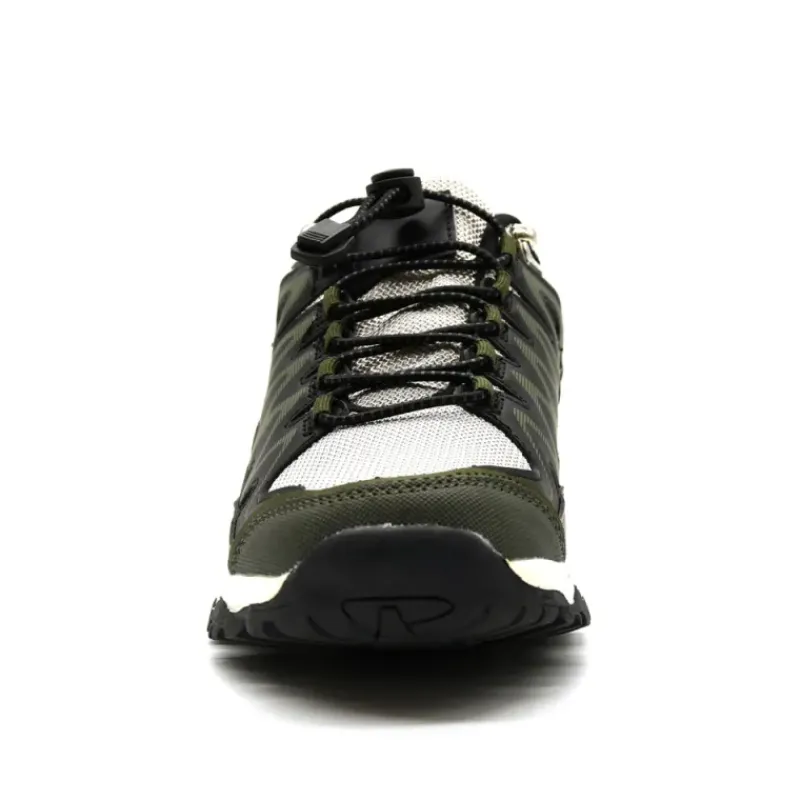 Baskets mixtes en textile et PU kaki noir beige 36 à 46* New