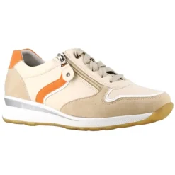 Baskets zip beige/orange PU doublure microfibre du 37 au 41* Online