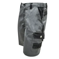 Bermuda de travail 4 poches polyester coton gris noir 38 à 52*LMA Sale