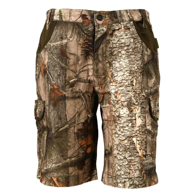 Bermuda léger polyester coton camo forest/marron 38 à 48*Treeland Discount