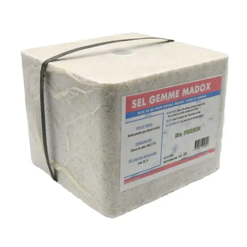 Bloc Sel gemme tout animal, complément alimentaire 10kg*Perrin Madox