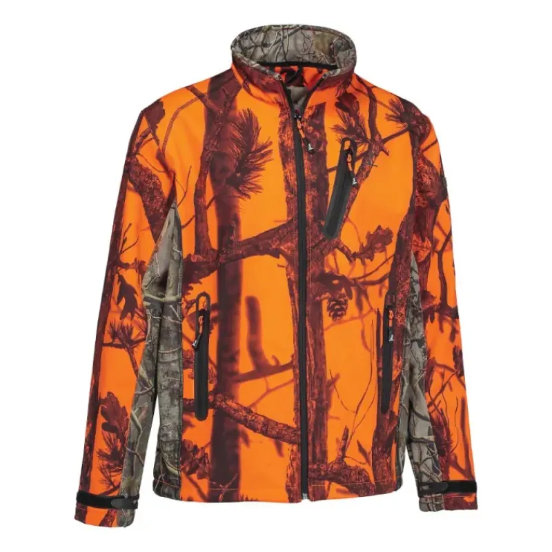Blouson enfant Softshell Ghostcamo 3 poches polyester 6 à 16 ans*Percussion