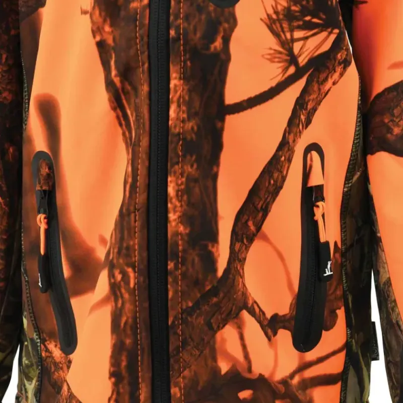 Blouson enfant Softshell Ghostcamo 3 poches polyester 6 à 16 ans*Percussion