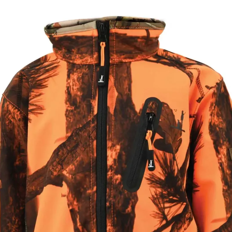 Blouson enfant Softshell Ghostcamo 3 poches polyester 6 à 16 ans*Percussion