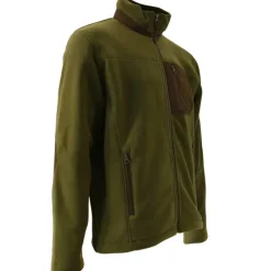 Blouson Polaire Brodé polyester kaki marron taille M à 4XL*Percussion New