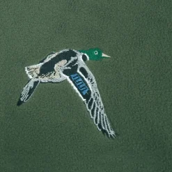 Blouson polaire broderie canard 2 poches polyester kaki M à 3XL* Outlet