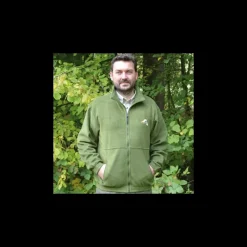 Blouson polaire broderie canard 2 poches polyester kaki M à 3XL* Outlet